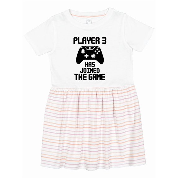Inktastic Player 3 Has Joined the Game Girls Toddler Dress