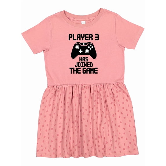 Inktastic Player 3 Has Joined the Game Girls Toddler Dress