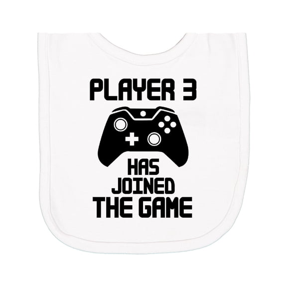 Inktastic Player 3 Has Joined the Game Newborn Bib
