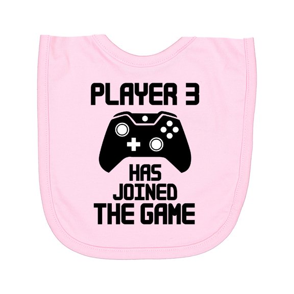Inktastic Player 3 Has Joined the Game Newborn Bib