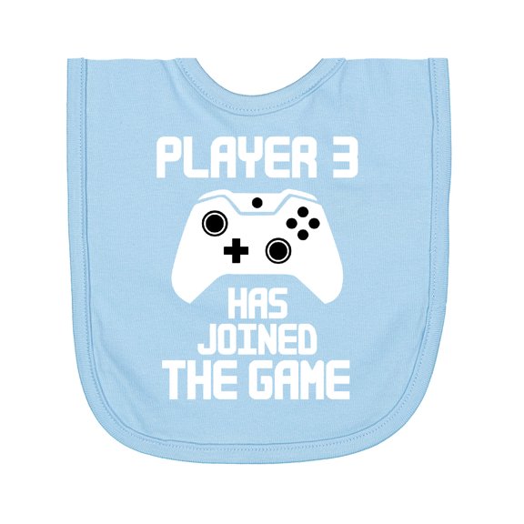Inktastic Player 3 Has Joined the Game Newborn Bib