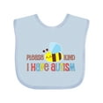 thumbnail image 1 of Inktastic Please Bee Kind, I Have Autism Boys or Girls Baby Bib, 1 of 4
