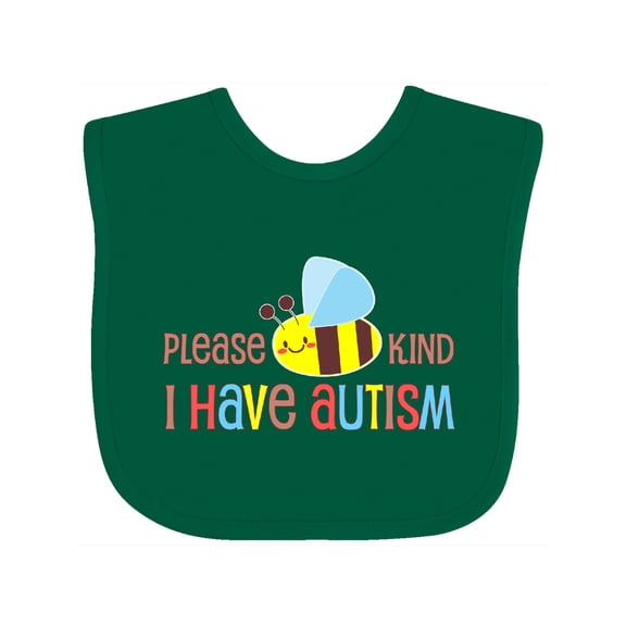 Inktastic Please Bee Kind, I Have Autism Boys or Girls Baby Bib