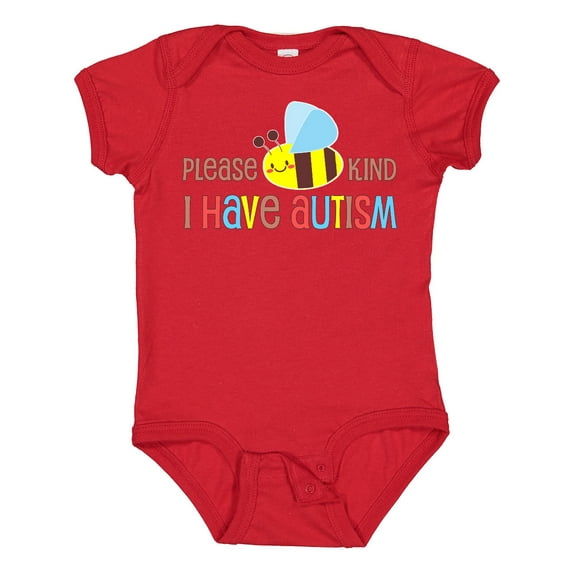 Inktastic Please Bee Kind, I Have Autism Boys or Girls Baby Bodysuit
