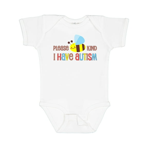 Inktastic Please Bee Kind, I Have Autism Boys or Girls Baby Bodysuit