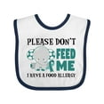 thumbnail image 1 of Inktastic Please Dont Feed Me I Have a Food Allergy with Elephant and Ribbon Boys or Girls Baby Bib, 1 of 4