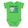 thumbnail image 1 of Inktastic Please Dont Feed Me I Have a Food Allergy with Elephant and Ribbon Boys or Girls Baby Bodysuit, 1 of 5