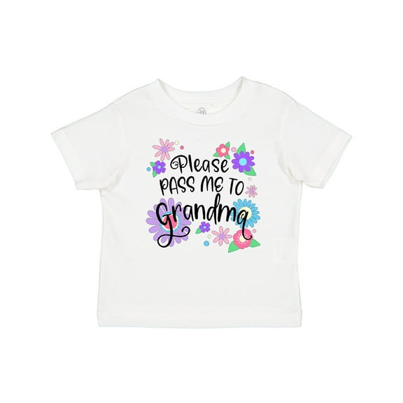 Inktastic Please Pass Me to Grandma with Flowers Boys or Girls Baby T-Shirt