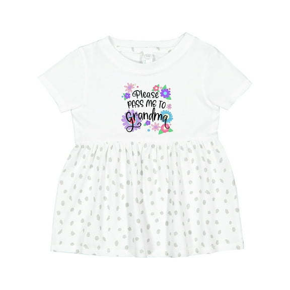 Inktastic Please Pass Me to Grandma with Flowers Girls Baby Dress