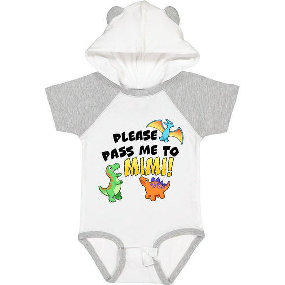 Inktastic Please Pass Me to Mimi with Dinosaurs Boys or Girls Baby Bodysuit