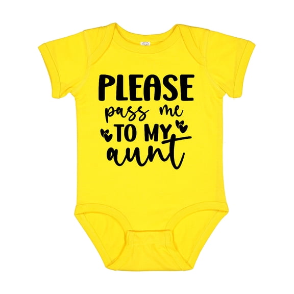 Inktastic Please Pass Me to My Aunt Boys or Girls Baby Bodysuit