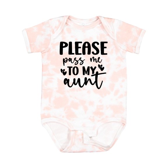 Inktastic Please Pass Me to My Aunt Boys or Girls Baby Bodysuit