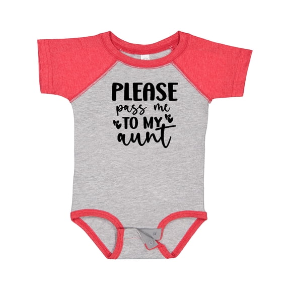 Inktastic Please Pass Me to My Aunt Boys or Girls Baby Bodysuit