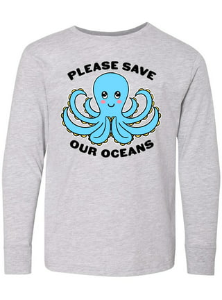 Kraken Octopus UV T-Shirt, Light Blue / XL