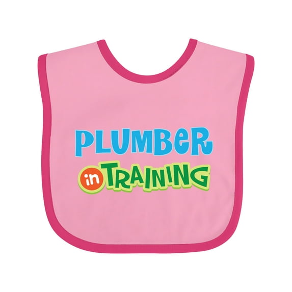 Inktastic Plumber in Training Boys or Girls Baby Bib