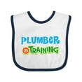 thumbnail image 1 of Inktastic Plumber in Training Boys or Girls Baby Bib, 1 of 4
