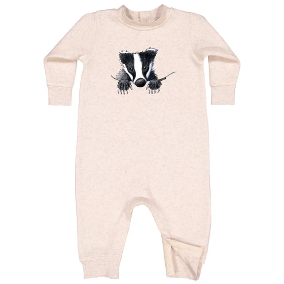 Inktastic Pocket Badger Baby Fleece Romper