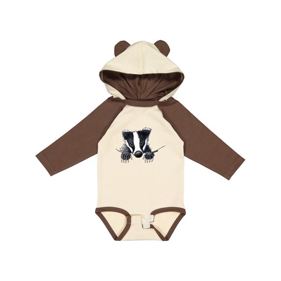 Inktastic Pocket Badger Boys or Girls Long Sleeve Baby Bodysuit