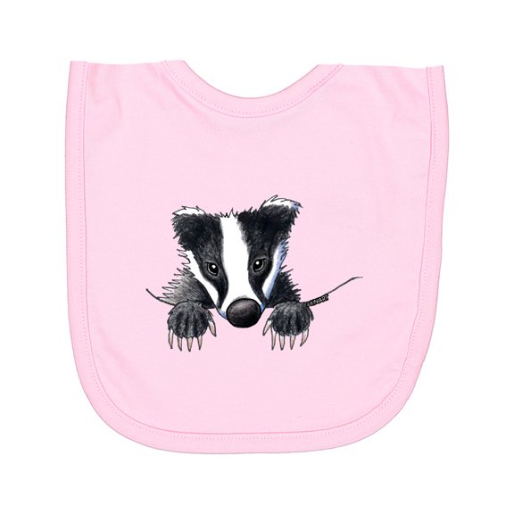 Inktastic Pocket Badger Newborn Bib