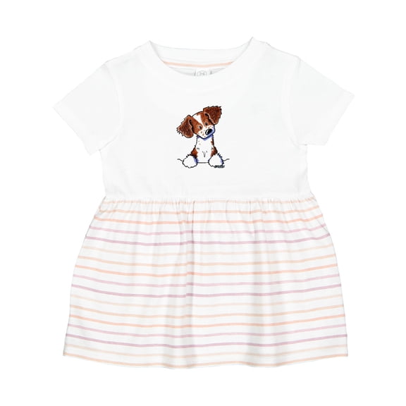 Inktastic Pocket Brittany Spaniel Girls Baby Dress