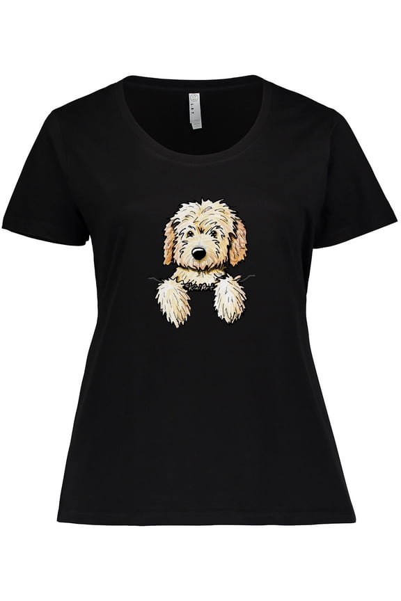Pocket Goldendoodle Women's Plus Size T-Shirt