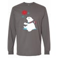 thumbnail image 1 of Inktastic Polar Bear, Bear with Scarf, Cute Bear, Snowflakes Long Sleeve T-Shirt, 1 of 5