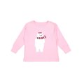 thumbnail image 1 of Inktastic Polar Bear, Cute Bear, Bear with Scarf, Hat Boys or Girls Long Sleeve Toddler T-Shirt, 1 of 5