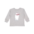 thumbnail image 1 of Inktastic Polar Bear, Cute Bear, Bear with Scarf, Hat Boys or Girls Long Sleeve Toddler T-Shirt, 1 of 5