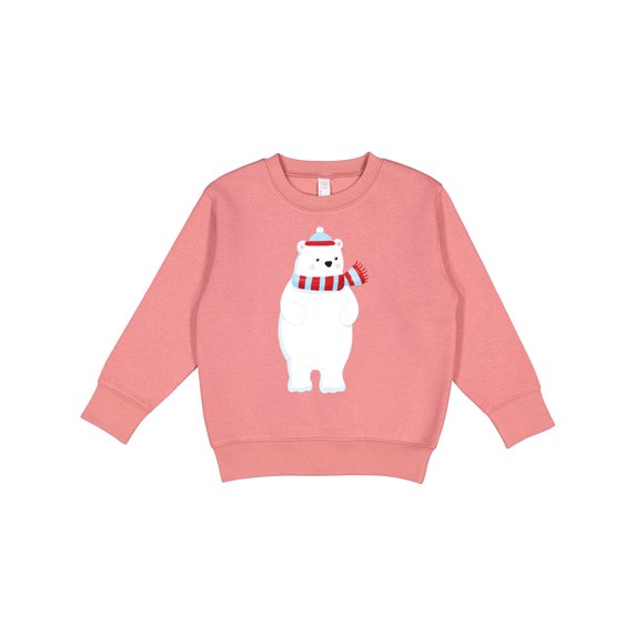 Inktastic Polar Bear, Cute Bear, Bear with Scarf, Hat Toddler Sweatshirt