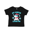 thumbnail image 1 of Inktastic Polar Bear My Auntie Loves Me in Santa Hat with Snowflakes Boys or Girls Toddler T-Shirt, 1 of 5