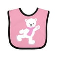 thumbnail image 1 of Inktastic Polar Bear, White Bear, Ice Skating Bear, Scarf Boys or Girls Baby Bib, 1 of 4