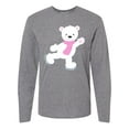 thumbnail image 1 of Inktastic Polar Bear, White Bear, Ice Skating Bear, Scarf Long Sleeve T-Shirt, 1 of 5
