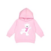 Inktastic Polar Bear, White Bear, Ice Skating Bear, Scarf Toddler Hoodie