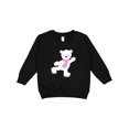 thumbnail image 1 of Inktastic Polar Bear, White Bear, Ice Skating Bear, Scarf Toddler Sweatshirt, 1 of 4