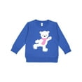 thumbnail image 1 of Inktastic Polar Bear, White Bear, Ice Skating Bear, Scarf Toddler Sweatshirt, 1 of 4