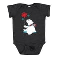 thumbnail image 1 of Inktastic Polar Bear With A Scarf, White Bear, Snowflakes Boys or Girls Baby Bodysuit, 1 of 5
