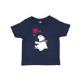 thumbnail image 1 of Inktastic Polar Bear With A Scarf, White Bear, Snowflakes Boys or Girls Baby T-Shirt, 1 of 5