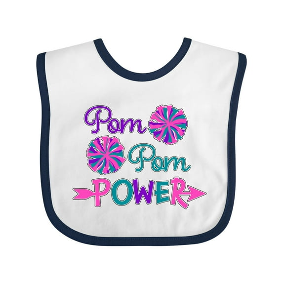 Inktastic Pom Pom Power Cheerleader Boys or Girls Baby Bib