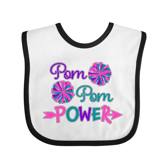 Inktastic Pom Pom Power Cheerleader Boys or Girls Baby Bib