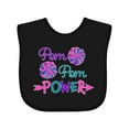 thumbnail image 1 of Inktastic Pom Pom Power Cheerleader Boys or Girls Baby Bib, 1 of 4