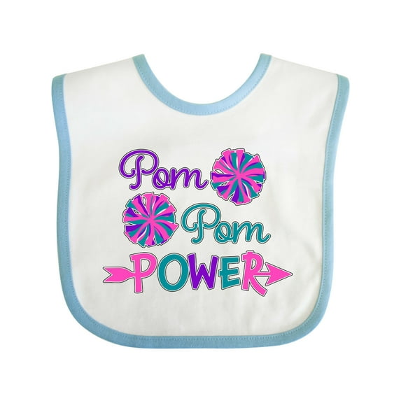 Inktastic Pom Pom Power Cheerleader Boys or Girls Baby Bib