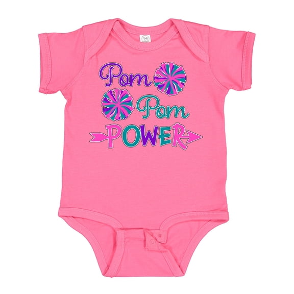 Inktastic Pom Pom Power- Cheerleader Boys or Girls Baby Bodysuit
