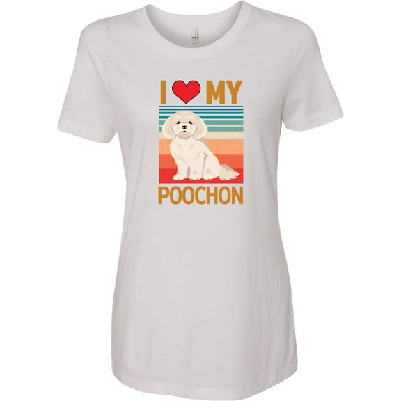 Inktastic Poochon Dog Retro Women's T-Shirt