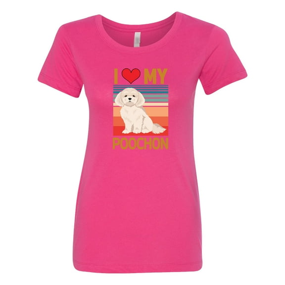Inktastic Poochon Dog Retro Women's T-Shirt