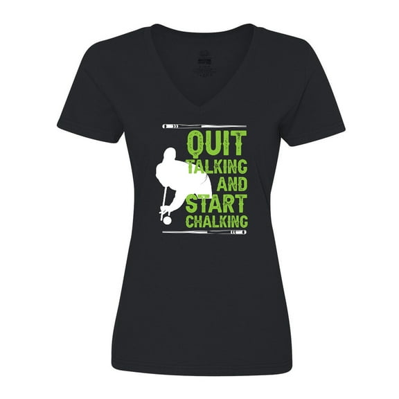 Inktastic Pool Player Gift Billiards Quote Women's V-Neck T-Shirt