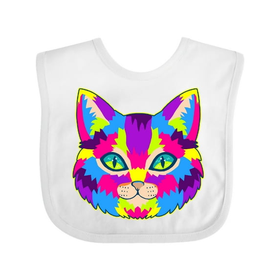 Inktastic Pop Art Cat Boys or Girls Baby Bib
