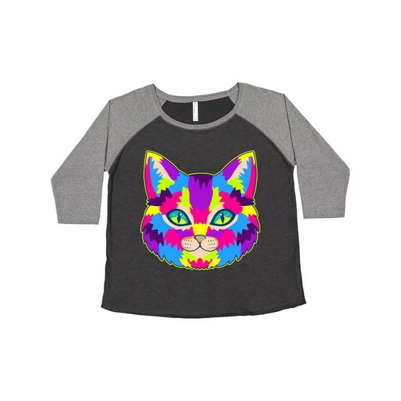 Inktastic Pop Art Cat Women's Plus Size T-Shirt