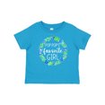 thumbnail image 1 of Inktastic Pop Pop's Favorite Girl Blue Flowers Wreath Girls Baby T-Shirt, 1 of 5