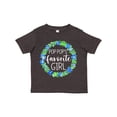 thumbnail image 1 of Inktastic Pop Pop's Favorite Girl Blue Flowers Wreath Girls Toddler T-Shirt, 1 of 5