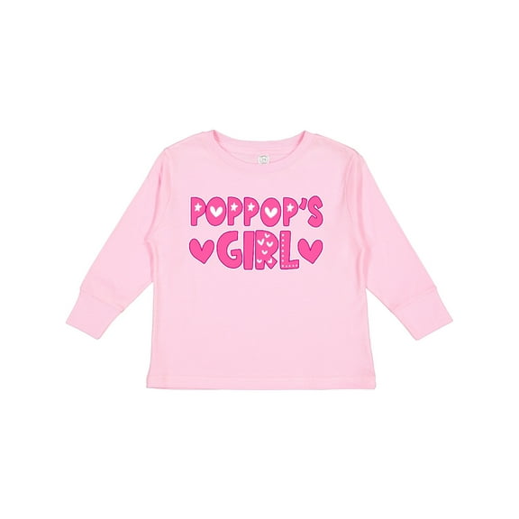 Inktastic Pop Pop's Girl Girls Long Sleeve Toddler T-Shirt